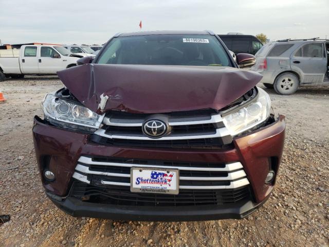 5TDKZRFH1JS263886 - 2018 TOYOTA HIGHLANDER SE BURGUNDY photo 5