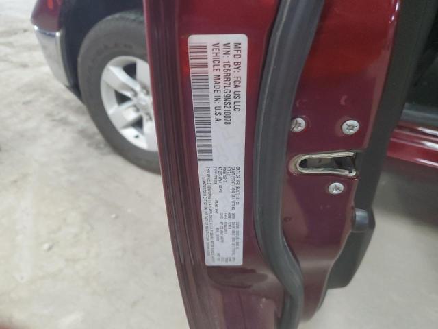 1C6RR7LG9NS210078 - 2022 RAM 1500 CLASS SLT 勃艮第红 照片 12