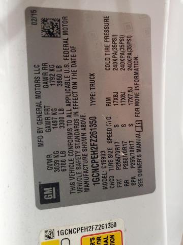 1GCNCPEH2FZ261350 - 2015 CHEVROLET SILVERADO C1500 Ağ foto 12