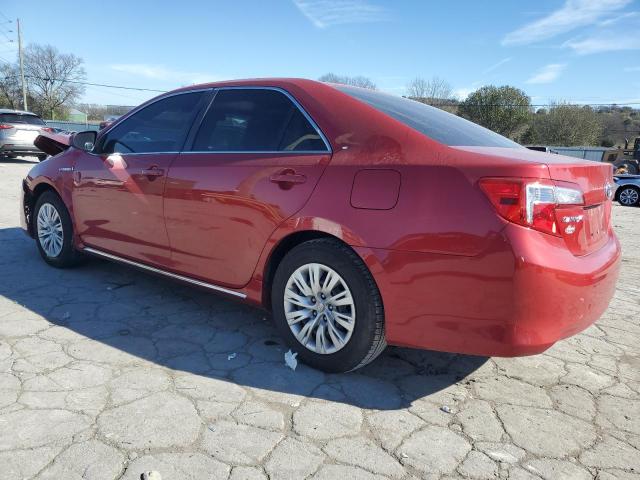 4T1BD1FK4EU103820 - 2014 TOYOTA CAMRY HYBRID RED photo 2