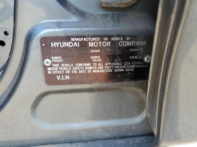 KMHWF25S32A594803 - 2002 HYUNDAI SONATA GL GRAY photo 12