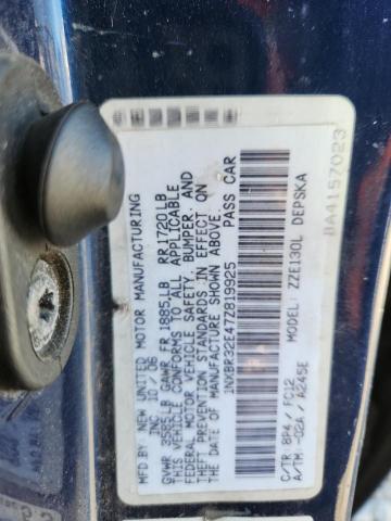 1NXBR32E47Z819925 - 2007 TOYOTA COROLLA CE 蓝色 照片 12