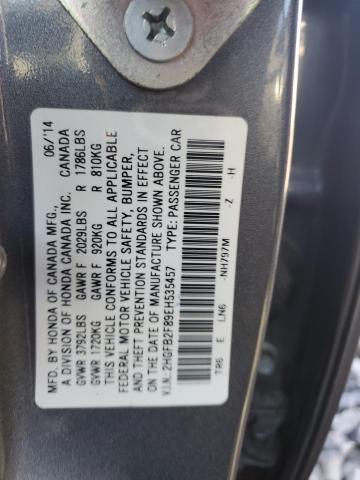 2HGFB2F89EH535457 - 2014 HONDA CIVIC EX CHARCOAL photo 12