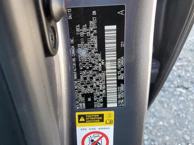 2T2BK1BA1DC205042 - 2013 LEXUS RX 350 BASE GRAY photo 13