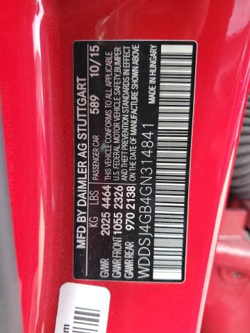 WDDSJ4GB4GN314841 - 2016 MERCEDES-BENZ CLA 250 4MATIC RED photo 12