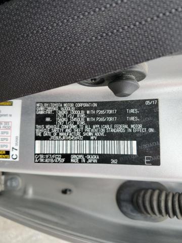 JTEBU5JR1H5456932 - 2017 TOYOTA 4RUNNER SR5/SR5 PREMIUM SILVER photo 13