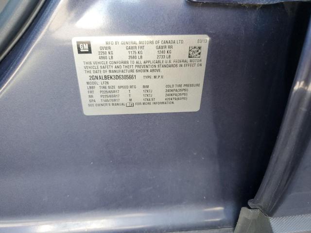 2GNALBEK3D6305661 - 2013 CHEVROLET EQUINOX LS Գրաֆիտ լուսանկար 12