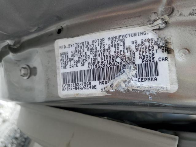 4T1BG22K5WU383526 - 1998 TOYOTA CAMRY CE 灰色 照片 12