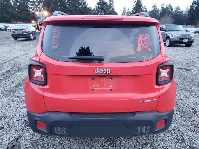 ZACCJAAHXFPB78408 - 2015 JEEP RENEGADE SPORT RED photo 6