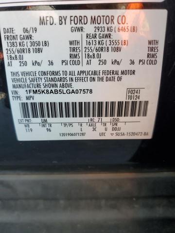 1FM5K8AB5LGA07578 - 2020 FORD EXPLORER POLICE INTERCEPTOR Двокольоровий фото 13