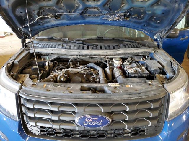 1FM5K8AT7JGB93355 - 2018 FORD EXPLORER POLICE INTERCEPTOR أزرق صورة 12