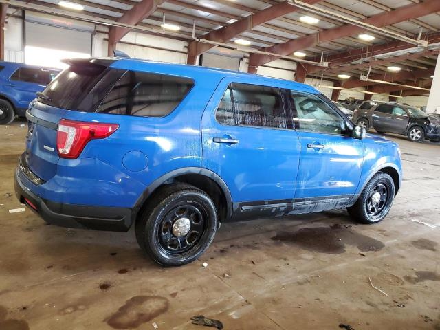 1FM5K8AT7JGB93355 - 2018 FORD EXPLORER POLICE INTERCEPTOR أزرق صورة 3