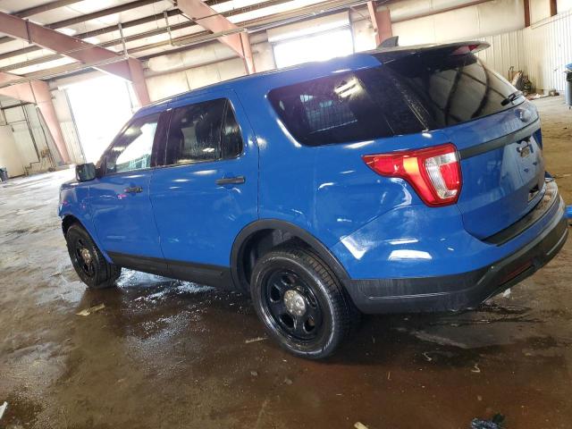 1FM5K8ATXJGB93351 - 2018 FORD EXPLORER POLICE INTERCEPTOR أزرق صورة 2