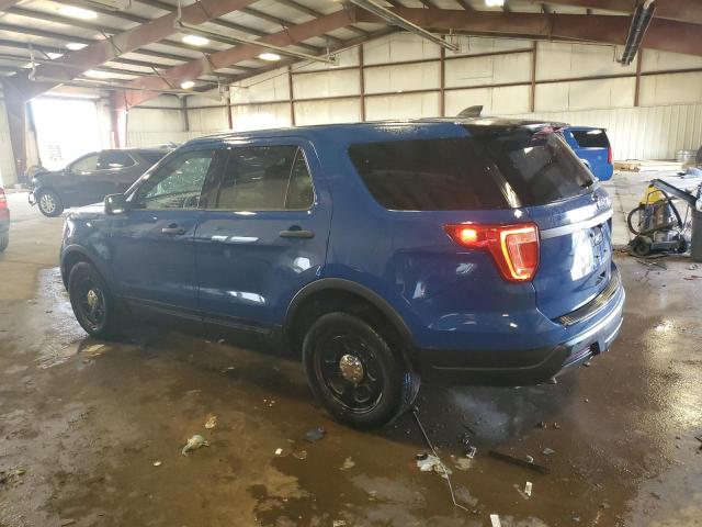 1FM5K8AT0JGB93343 - 2018 FORD EXPLORER POLICE INTERCEPTOR Azul foto 2