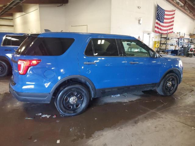 1FM5K8AT0JGB93343 - 2018 FORD EXPLORER POLICE INTERCEPTOR Azul foto 3