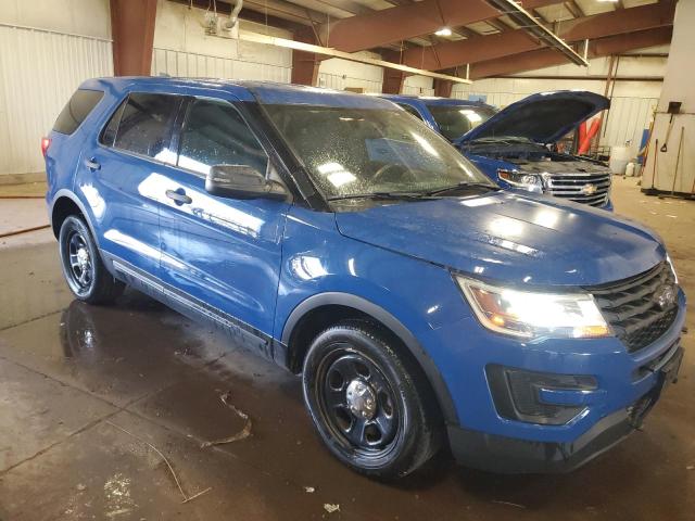 1FM5K8AT0JGB93343 - 2018 FORD EXPLORER POLICE INTERCEPTOR Azul foto 4