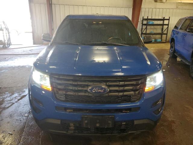 1FM5K8AT0JGB93343 - 2018 FORD EXPLORER POLICE INTERCEPTOR Azul foto 5