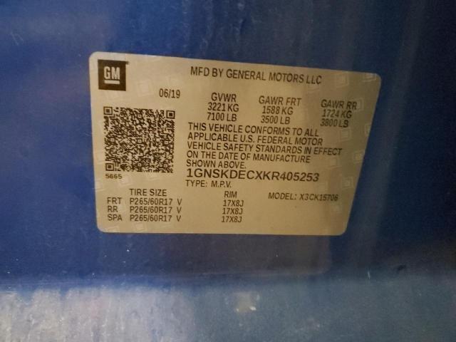 1GNSKDECXKR405253 - 2019 CHEVROLET TAHOE POLICE Blau Foto 13