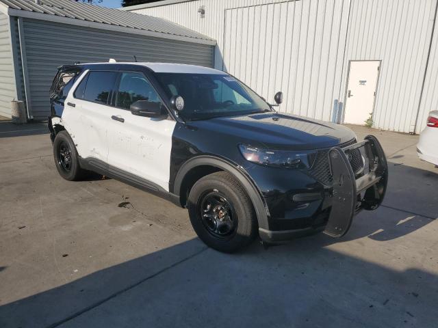 1FM5K8AB9MGA87050 - 2021 FORD EXPLORER POLICE INTERCEPTOR TWO TONE photo 4