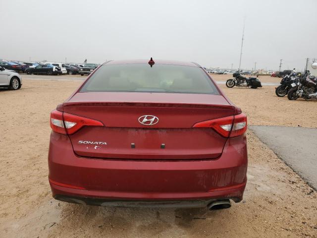 5NPE24AF7GH377139 - 2016 HYUNDAI SONATA SE RED photo 6