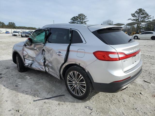 2LMTJ6LP7GBL69713 - 2016 LINCOLN MKX RESERVE Արծաթագույն լուսանկար 2