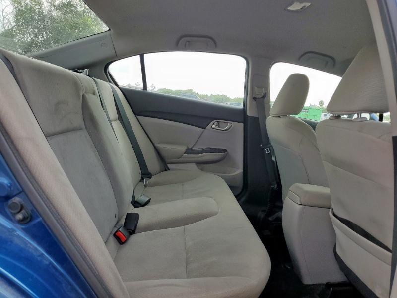 19XFB2F51DE079274 - 2013 HONDA CIVIC LX BLUE photo 10