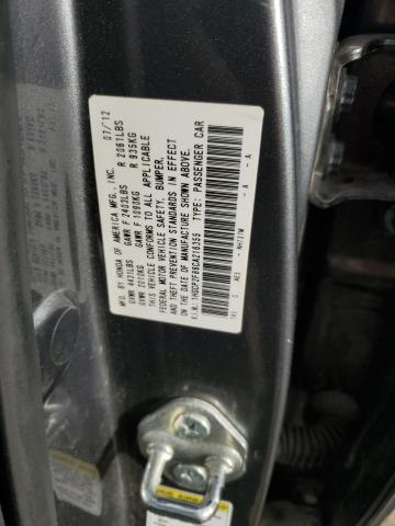 1HGCP2F86CA216355 - 2012 HONDA ACCORD EXL CHARCOAL photo 12