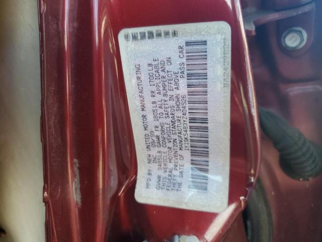 1Y1SK5483YZ404526 - 2000 CHEVROLET GEO PRIZM BASE RED photo 12