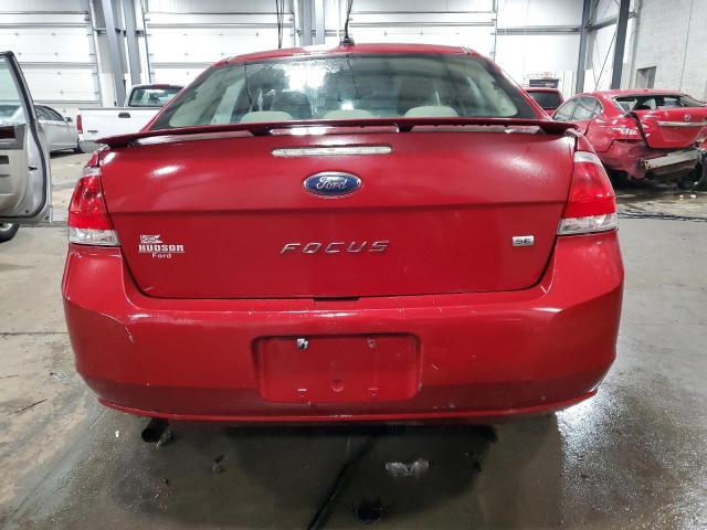 1FAHP3FN1BW166374 - 2011 FORD FOCUS SE RED photo 6