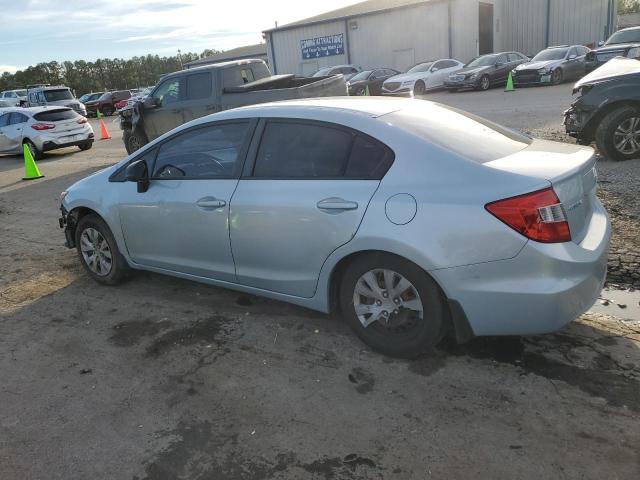 2HGFB2F50CH566275 - 2012 HONDA CIVIC LX SILVER photo 2