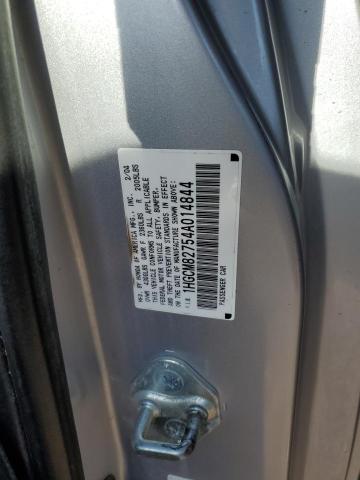 1HGCM82754A014844 - 2004 HONDA ACCORD EX SILVER photo 12