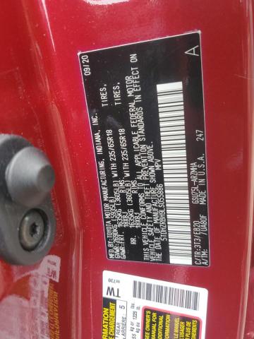 5TDHZRBH9LS055886 - 2020 TOYOTA HIGHLANDER XLE Rojo foto 14