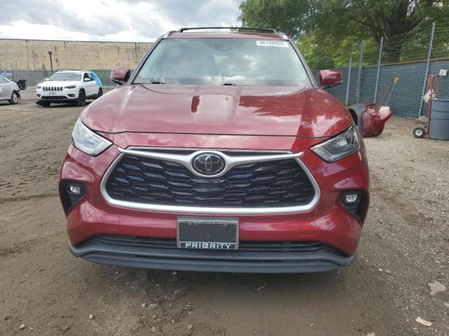 5TDHZRBH9LS055886 - 2020 TOYOTA HIGHLANDER XLE Rojo foto 5