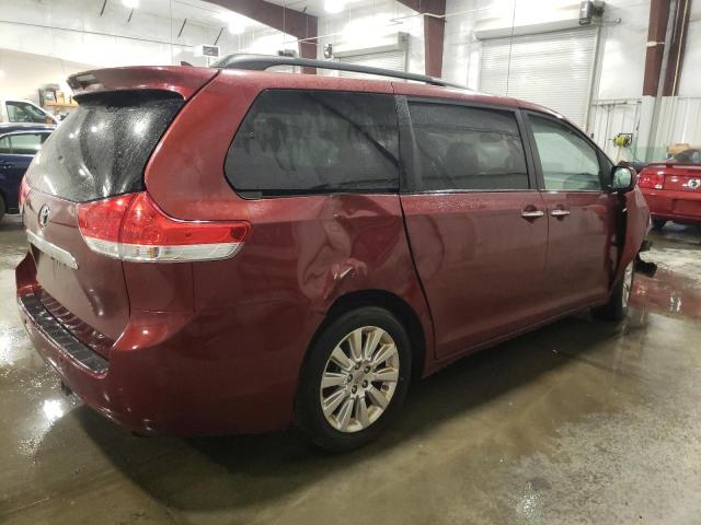 5TDDK3DCXCS030965 - 2012 TOYOTA SIENNA XLE 红色 照片 3