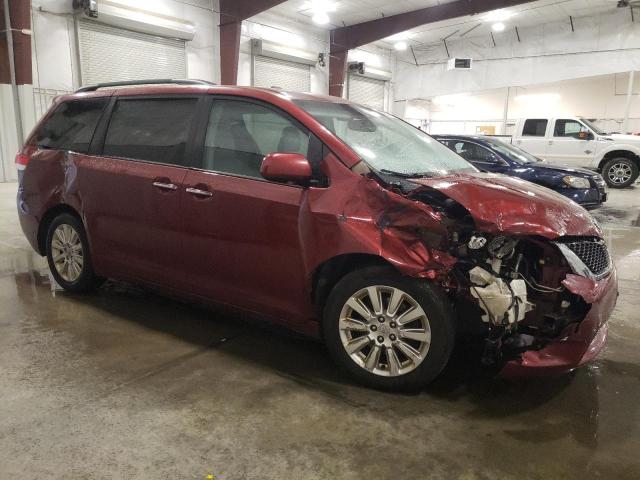 5TDDK3DCXCS030965 - 2012 TOYOTA SIENNA XLE 红色 照片 4