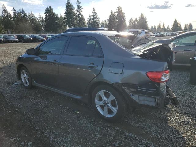 2T1BU4EE4BC693673 - 2011 TOYOTA COROLLA BASE GRAY photo 2