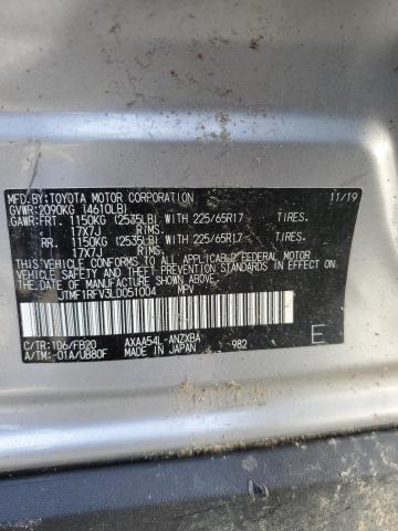 JTMF1RFV3LD051004 - 2020 TOYOTA RAV4 LE SILVER photo 14