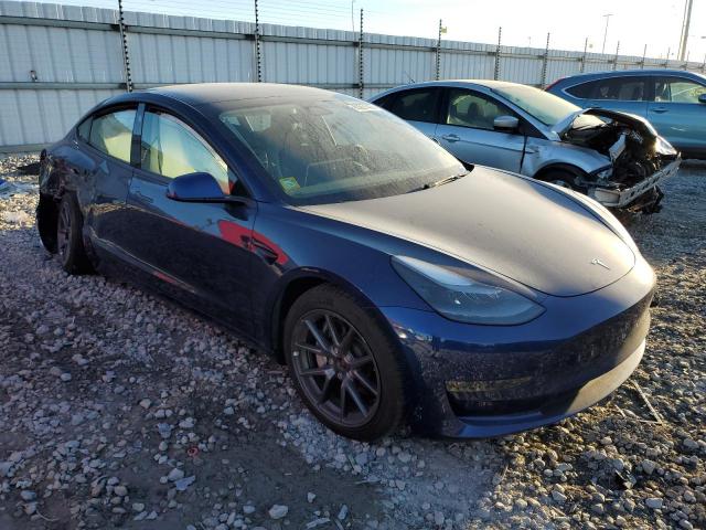 5YJ3E1EB8NF171893 - 2022 TESLA MODEL 3 BLUE photo 4