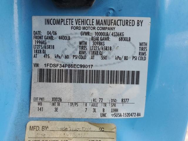 1FDSF34P86EC99017 - 2006 FORD F350 SRW SUPER DUTY BLUE photo 13