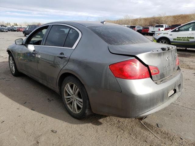 JN1CV6AR9AM461340 - 2010 INFINITI G37 GRAY photo 2