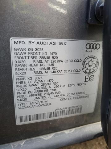 WA1VAAF78JD010020 - 2018 AUDI Q7 PRESTIGE 灰色 照片 13
