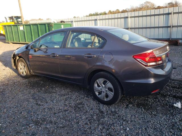 19XFB2F50FE121405 - 2015 HONDA CIVIC LX GRAY photo 2