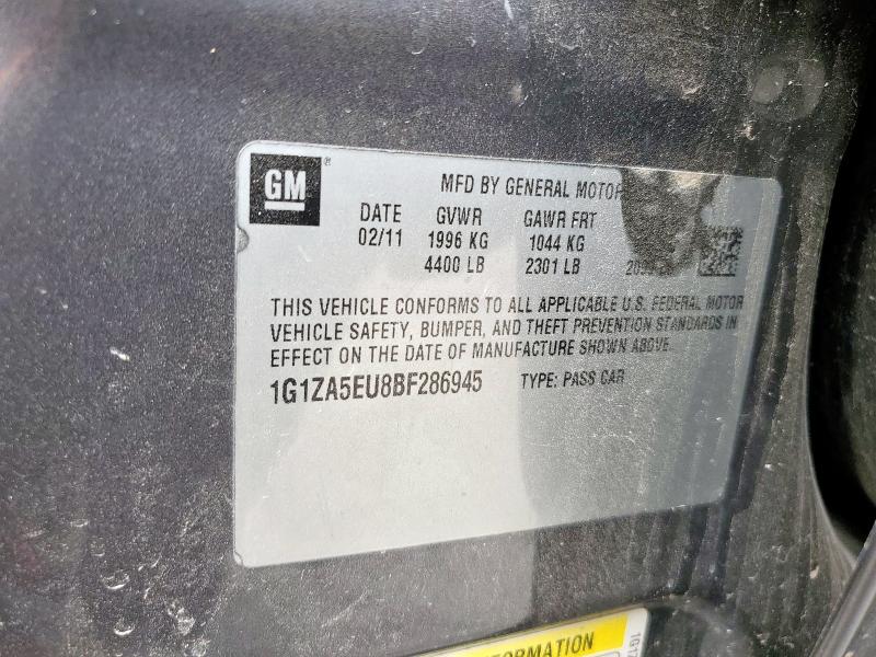 1G1ZA5EU8BF286945 - 2011 CHEVROLET MALIBU LS GRAY photo 12