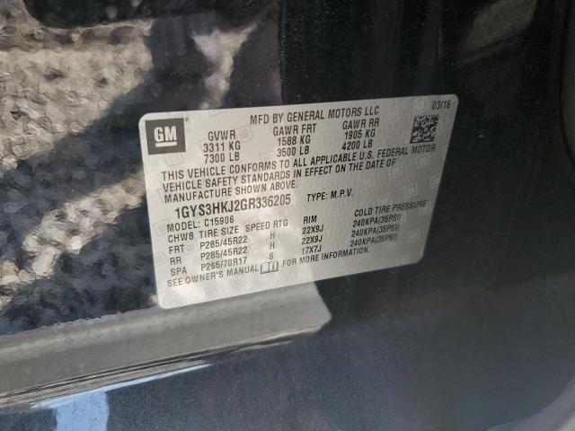 1GYS3HKJ2GR336205 - 2016 CADILLAC ESCALADE ESV LUXURY შავი ფოტო 13