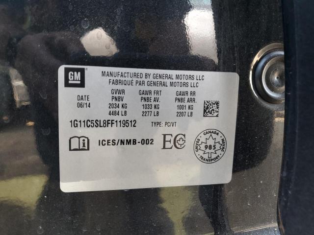 1G11C5SL8FF119512 - 2015 CHEVROLET MALIBU 1LT BLACK photo 13