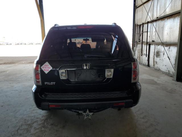 5FNYF28707B010988 - 2007 HONDA PILOT EXL BLACK photo 6