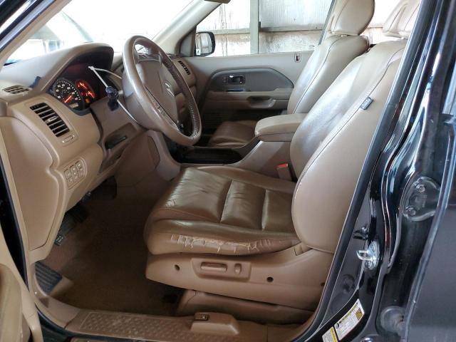 5FNYF28707B010988 - 2007 HONDA PILOT EXL BLACK photo 7