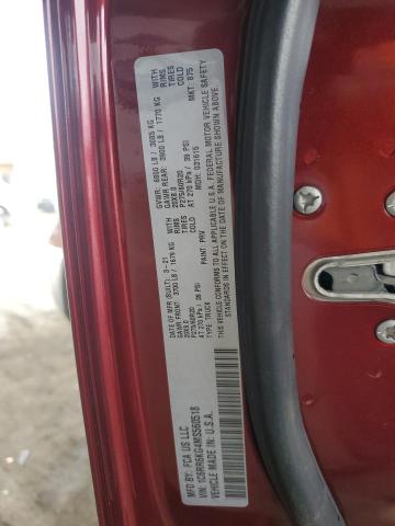 1C6RR6KG4MS560518 - 2021 RAM 1500 CLASS TRADESMAN Бордовий фото 12