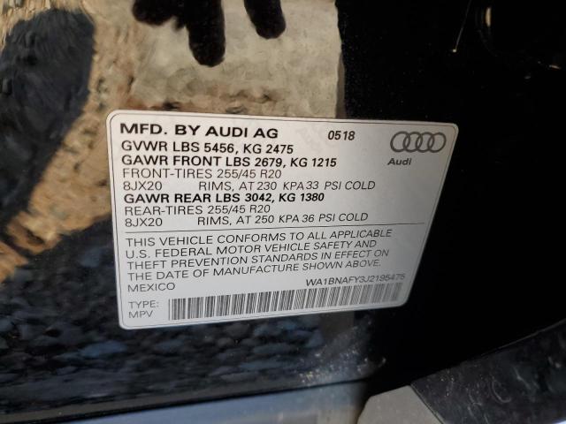 WA1BNAFY3J2195475 - 2018 AUDI Q5 PREMIUM PLUS BLACK photo 13