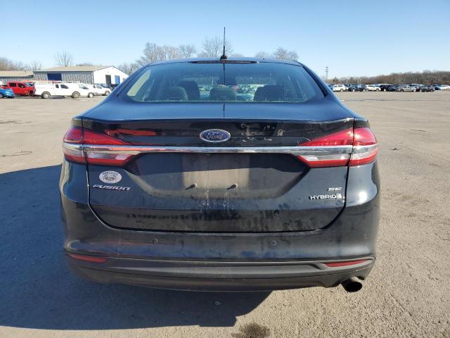 3FA6P0LU9JR178856 - 2018 FORD FUSION SE HYBRID BLACK photo 6